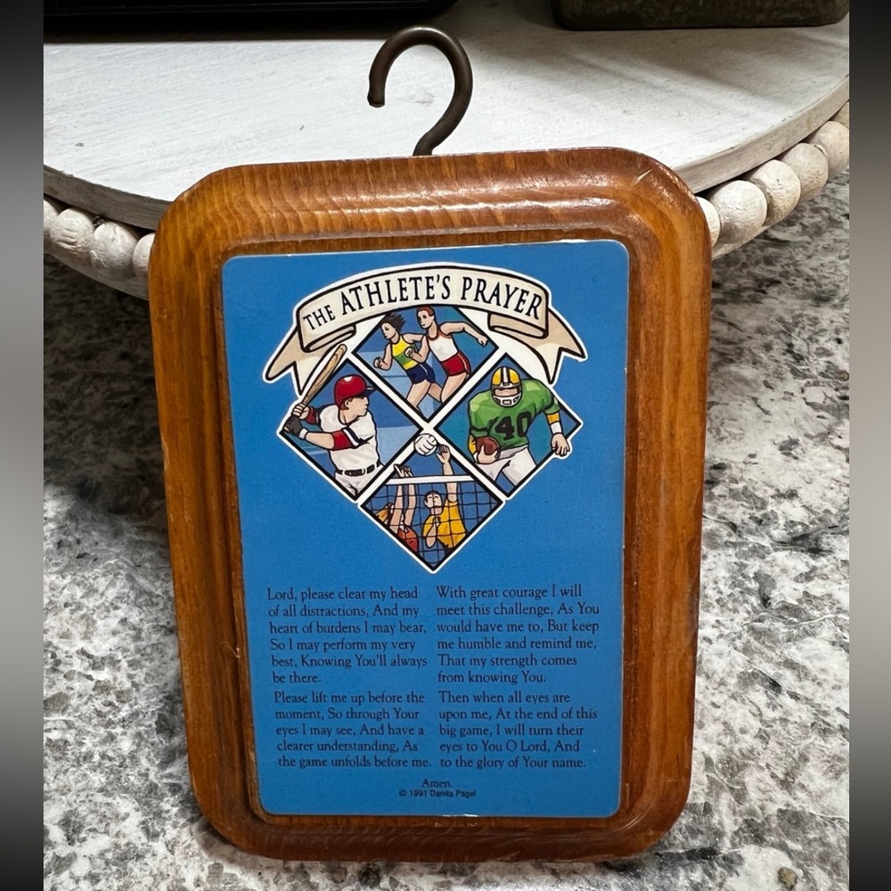 The Athlete's Prayer Plaque